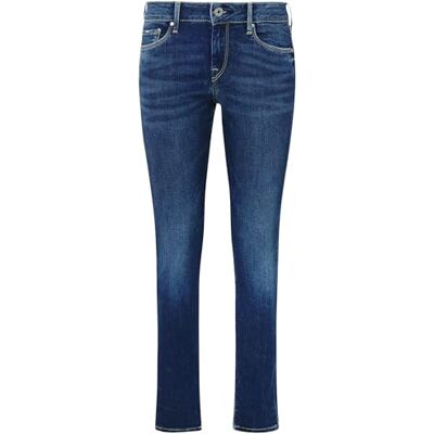 Pepe Jeans London Dames Soho Skinny Jeans, Mid Rise Stretch Denim, Donkerblauw Gebruikt Was Pepe Jeans London Dames Soho Skinny Jeans, Mid Rise Stretch Denim, Donkerblauw Gebruikt Was