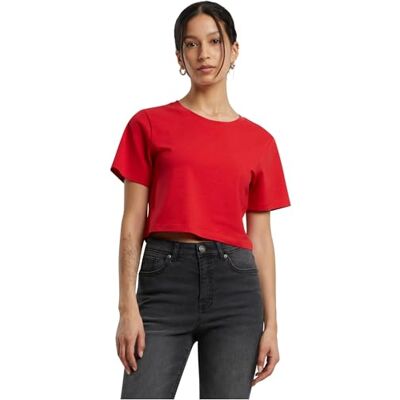 Build Your Brand Dames T-shirt Dames Cropped Tee, kort gesneden T-shirt voor vrouwen, regular fit, maten XS 5XL, Cityred, L Build Your Brand Dames T-shirt Dames Cropped Tee, kort gesneden T-shirt voor vrouwen, regular fit, maten XS 5XL, Cityred, L
