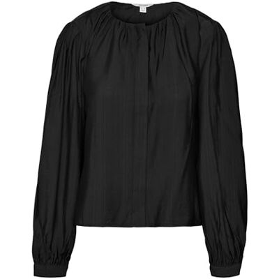VERO MODA Vmlady Ls O-hals shirt VMA Noos blouse met lange mouwen, zwart, M VERO MODA Vmlady Ls O-hals shirt VMA Noos blouse met lange mouwen, zwart, M