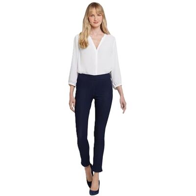 NYDJ Women's Pull-On Skinny Ankle Jeans Slimming & Flattering Fit, Rinse, 0 NYDJ Women's Pull-On Skinny Ankle Jeans Slimming & Flattering Fit, Rinse, 0
