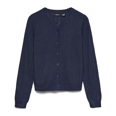VERO MODA Vmnewlex Pointelle Ls O-N Cardigan Noos, Blazer Marineblauw, L Dames, Marineblauwe blazer., L VERO MODA Vmnewlex Pointelle Ls O-N Cardigan Noos, Blazer Marineblauw, L Dames, Marineblauwe blazer., L