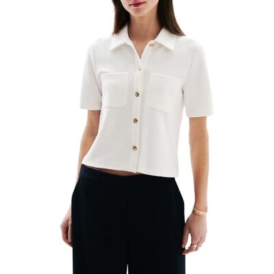 Caroll Shirt met korte mouwen voor dames, Cloud Danser, XL Caroll Shirt met korte mouwen voor dames, Cloud Danser, XL