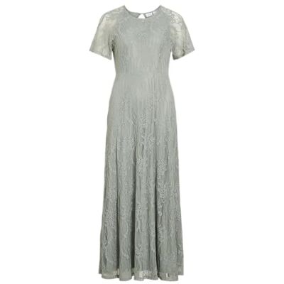 VILA Vifemma S/S Lace Dress Noos/Dc, Green Milieu, XXL VILA Vifemma S/S Lace Dress Noos/Dc, Green Milieu, XXL