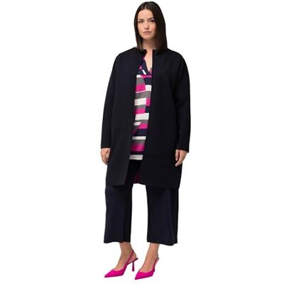 Ulla Popken Dames open cardigan Double Face gebreide jas, blauw, 46/48 NL Ulla Popken Dames open cardigan Double Face gebreide jas, blauw, 46/48 NL