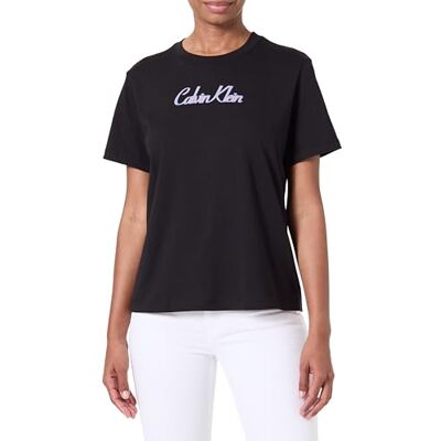 Calvin Jeans Dames SS 20s Classic Logo TEE LV047C854G grafische T-shirts, zwart (zwart), M, Zwart (zwart), M Calvin Jeans Dames SS 20s Classic Logo TEE LV047C854G grafische T-shirts, zwart (zwart), M, Zwart (zwart), M