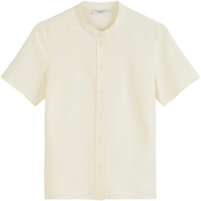 Marc O'Polo Marc OPolo Denim damesblouse met korte mouwen en opstaande kraag, regular fit, 1173 liter, XL Marc O'Polo Marc OPolo Denim damesblouse met korte mouwen en opstaande kraag, regular fit, 1173 liter, XL