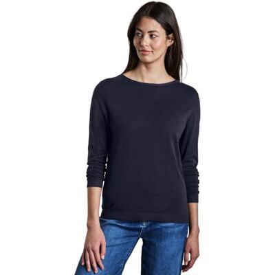 Street One Zachte gebreide trui voor dames, blauw (deep blue), 34 Street One Zachte gebreide trui voor dames, blauw (deep blue), 34