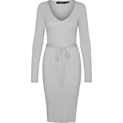 VERO MODA Vmsaba Rib Ls V-hals Riem Dress Ga Noos dames gebreide jurk VERO MODA Vmsaba Rib Ls V-hals Riem Dress Ga Noos dames gebreide jurk