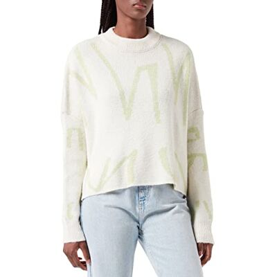 NA-KD Brede gebreide trui voor dames, Multi kleuren, XXL NA-KD Brede gebreide trui voor dames, Multi kleuren, XXL