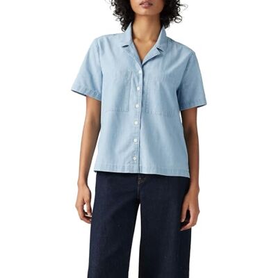 Levi's Sonny Camp overhemd voor dames, messing orgel, S Levi's Sonny Camp overhemd voor dames, messing orgel, S