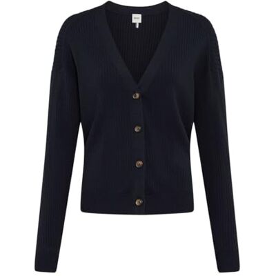 Brax Style.Anique Merino Viscose Rib gebreide jas voor dames, 22 Navy, 46 Brax Style.Anique Merino Viscose Rib gebreide jas voor dames, 22 Navy, 46