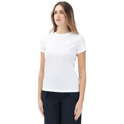 Giorgio Armani Icon Project, Tonal Logo Patch dames T-Shirt Giorgio Armani Icon Project, Tonal Logo Patch dames T-Shirt