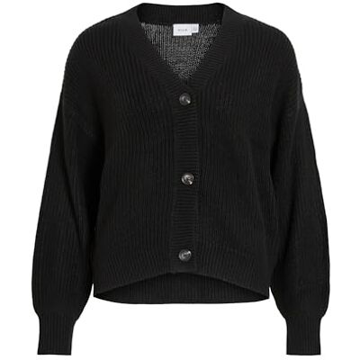 VILA Vilou V-hals L/S Knit Cardigan Noos, zwart, S VILA Vilou V-hals L/S Knit Cardigan Noos, zwart, S