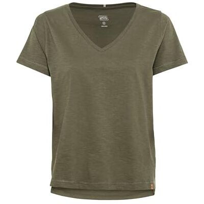 camel active T-shirt met V-hals voor dames van biologisch katoen, olijfgroen, XS camel active T-shirt met V-hals voor dames van biologisch katoen, olijfgroen, XS