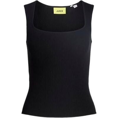 JJXX Square Neck Top Knit Jxposie T-shirt met vierkante hals, zwart, L, dames JJXX Square Neck Top Knit Jxposie T-shirt met vierkante hals, zwart, L, dames