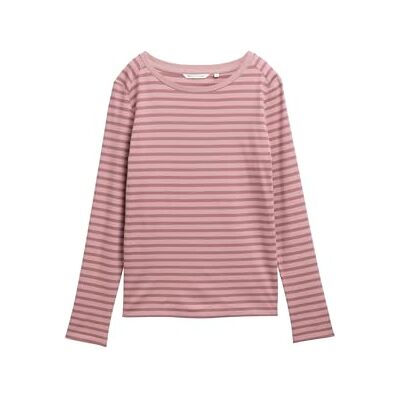 Tom Tailor Denim Damesshirt met lange mouwen en strepenpatroon, 38539 Tonal Dusty Rose Stripe, XXL Tom Tailor Denim Damesshirt met lange mouwen en strepenpatroon, 38539 Tonal Dusty Rose Stripe, XXL