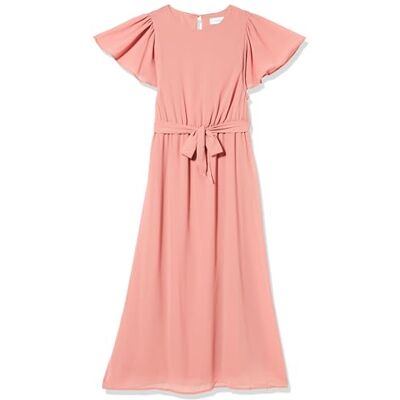 VILA VIMICADA S/S O-hals MIDI Dress/KA, roze, 38 VILA VIMICADA S/S O-hals MIDI Dress/KA, roze, 38