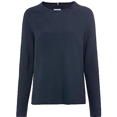 camel active Basic gebreide trui met ronde hals voor dames, blauw, XS camel active Basic gebreide trui met ronde hals voor dames, blauw, XS