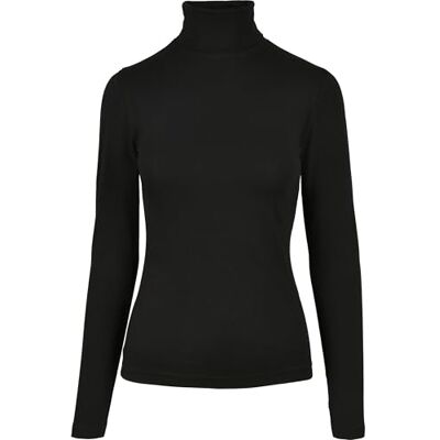 Urban Classics Ladies Basic Turtleneck Longsleeve Sweatshirts zwart Basics, Street wear Urban Classics Ladies Basic Turtleneck Longsleeve Sweatshirts zwart Basics, Street wear