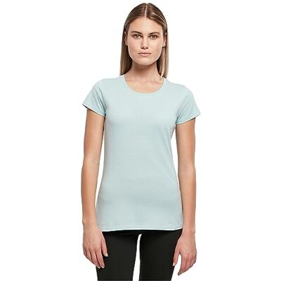 Build Your Brand Dames T-shirt Basic Tee, korte mouwen vrouwen T-shirt met ronde hals van katoen, verkrijgbaar in vele kleuren, maten XS-5XL, oceaanblauw, L Build Your Brand Dames T-shirt Basic Tee, korte mouwen vrouwen T-shirt met ronde hals van katoen, verkrijgbaar in vele kleuren, maten XS-5XL, oceaanblauw, L