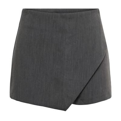 ONLY Onlmist-Yasmine Mw Wrap Skorts TLR Noos minirok voor dames, dark grey melange, 34 ONLY Onlmist-Yasmine Mw Wrap Skorts TLR Noos minirok voor dames, dark grey melange, 34