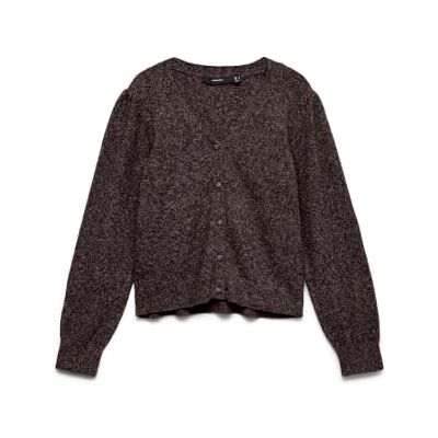 VERO MODA Dames Vmdoffy Ls V-hals Cardigan Noos Vmdoffy Ls V-hals Cardigan Noos (1 stuk), chocolade taart, L VERO MODA Dames Vmdoffy Ls V-hals Cardigan Noos Vmdoffy Ls V-hals Cardigan Noos (1 stuk), chocolade taart, L
