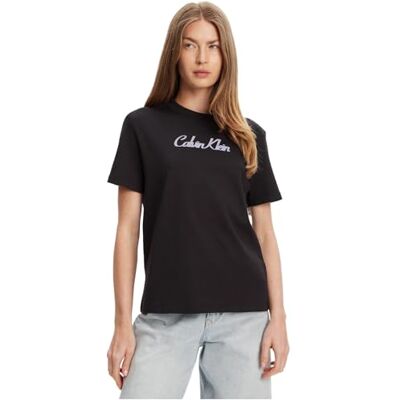 Calvin Jeans Dames SS 20s Classic Logo TEE LV047C854G grafische T-shirts, zwart (zwart), S, Zwart (zwart), S Calvin Jeans Dames SS 20s Classic Logo TEE LV047C854G grafische T-shirts, zwart (zwart), S, Zwart (zwart), S