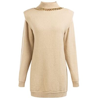 faina Gebreide damesjurk 11025380-FA01, beige, XS/S, gebreide jurk, XS/S faina Gebreide damesjurk 11025380-FA01, beige, XS/S, gebreide jurk, XS/S