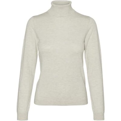 VERO MODA VMIRIS LS trui met rolhals GA NOOS, Birch/Detail:w. Melange, XS VERO MODA VMIRIS LS trui met rolhals GA NOOS, Birch/Detail:w. Melange, XS