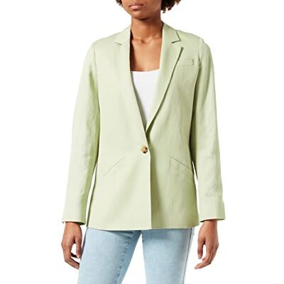 ESPRIT Collection Met lijn: ontspannen blazer met één knoop, groen (Pastel Green), 42 ESPRIT Collection Met lijn: ontspannen blazer met één knoop, groen (Pastel Green), 42