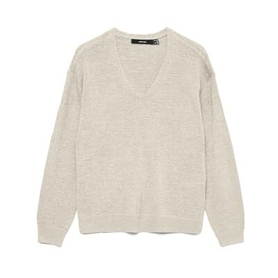 VERO MODA Vmcharity Ls V-hals Pullover Noos, berk, XS VERO MODA Vmcharity Ls V-hals Pullover Noos, berk, XS