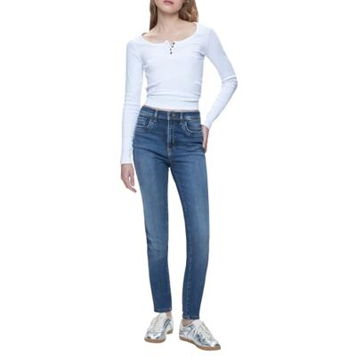 LTB Jeans Jonna 100 damesjeans in blauw High Rise gemaakt van katoenmix, maat 28, 34, blauw, 28W / 34L LTB Jeans Jonna 100 damesjeans in blauw High Rise gemaakt van katoenmix, maat 28, 34, blauw, 28W / 34L