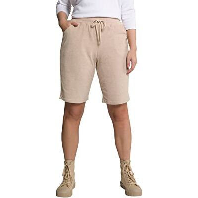 Ulla Popken Damesshorts, smalle pijpen, elastische tailleband, zachte badstof broek, mauve, 32W / 32L Ulla Popken Damesshorts, smalle pijpen, elastische tailleband, zachte badstof broek, mauve, 32W / 32L