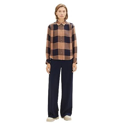 TOM TAILOR Damesblouse, 32423 Blush Navy Check Woven, 34 TOM TAILOR Damesblouse, 32423 Blush Navy Check Woven, 34