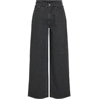 VILA Dames Wide Fit Jeans VIFREYA High Waist, Grey denim, 34W / 30L VILA Dames Wide Fit Jeans VIFREYA High Waist, Grey denim, 34W / 30L