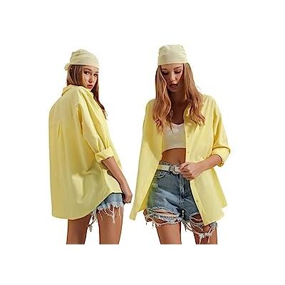 Mt Clothes Oversize elegant overhemd, geel, 42 dames, Geel, 32 NL Mt Clothes Oversize elegant overhemd, geel, 42 dames, Geel, 32 NL