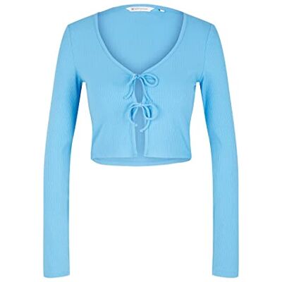 Tom Tailor Denim Dames T-shirt met lange mouwen 1035373, 18395 Rainy Sky Blue, M Tom Tailor Denim Dames T-shirt met lange mouwen 1035373, 18395 Rainy Sky Blue, M