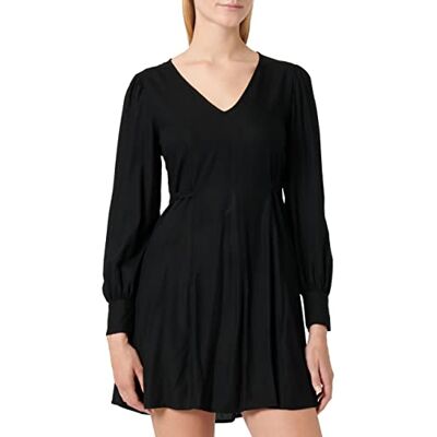VERO MODA Dames Vmcailly Ls Short Dress WVN Ga Jurk, zwart, S VERO MODA Dames Vmcailly Ls Short Dress WVN Ga Jurk, zwart, S