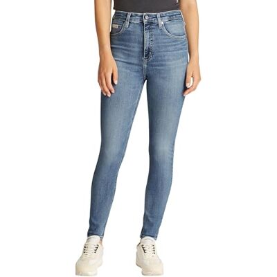 Calvin CK JEANS Dames HIGH RISE SUPER SKINNY ENKLE J20J225144, Denim (Denim Light), 24W, Denim (Denim Licht), 24W Calvin CK JEANS Dames HIGH RISE SUPER SKINNY ENKLE J20J225144, Denim (Denim Light), 24W, Denim (Denim Licht), 24W