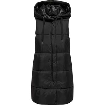 ONLY Bestseller A/S Dames ONLASTA Puffer Waistcoat CC OTW jas, zwart, S, Schwarz, S ONLY Bestseller A/S Dames ONLASTA Puffer Waistcoat CC OTW jas, zwart, S, Schwarz, S