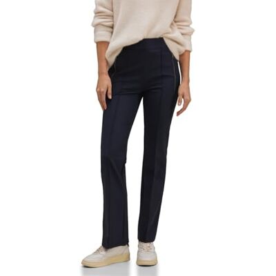 Street One Skinny fit bootcut broek voor dames, blauw (deep blue), 38W / 32L Street One Skinny fit bootcut broek voor dames, blauw (deep blue), 38W / 32L