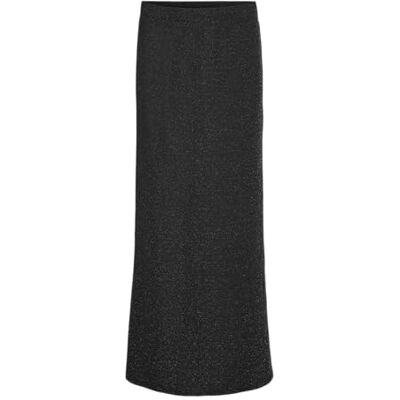 VERO MODA VMKANVA Long NW Glitter Rok JRS, Zwart/Detail: zilver Lurex, XS VERO MODA VMKANVA Long NW Glitter Rok JRS, Zwart/Detail: zilver Lurex, XS