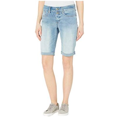 NYDJ Women's Briella Roll Cuff Jean Long Slimming Denim Shorts, Biscayne, 4 NYDJ Women's Briella Roll Cuff Jean Long Slimming Denim Shorts, Biscayne, 4