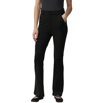 QS Elastische broek van interlockjersey met uitlopende pijpen, zwart, 38W / 30L QS Elastische broek van interlockjersey met uitlopende pijpen, zwart, 38W / 30L