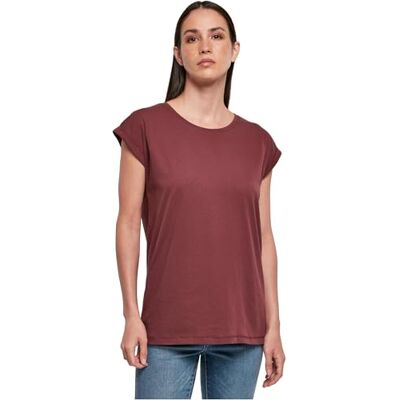 Build Your Brand Dames T-shirt van 100% biologisch katoen verkrijgbaar in 2 kleuren Ladies Organic Extended Shoulder Tee, maten XS 5XL, rood (cherry), S Build Your Brand Dames T-shirt van 100% biologisch katoen verkrijgbaar in 2 kleuren Ladies Organic Extended Shoulder Tee, maten XS 5XL, rood (cherry), S