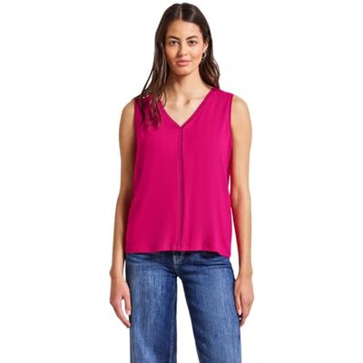 Street One Dames jersey top met gehaakte details, Juicy Berry, 40 Street One Dames jersey top met gehaakte details, Juicy Berry, 40