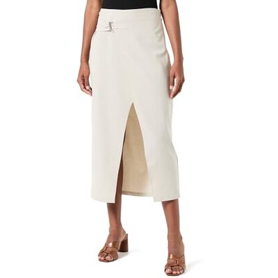 VERO MODA Vmclover Hw 7/8 Wrap Rok, Zilvervoering., L VERO MODA Vmclover Hw 7/8 Wrap Rok, Zilvervoering., L