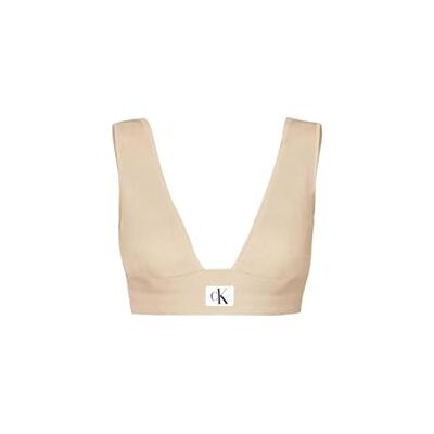 Calvin Jeans Dames Bonte Rib Sweater Bralette Vesten, Warm zand, L Calvin Jeans Dames Bonte Rib Sweater Bralette Vesten, Warm zand, L