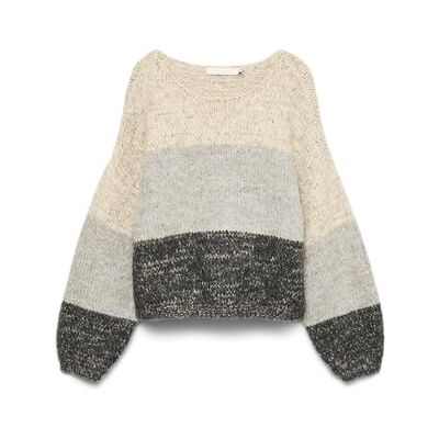 VERO MODA Vmjenna Ls Boatneck PRM Pullover, havermout, XL VERO MODA Vmjenna Ls Boatneck PRM Pullover, havermout, XL