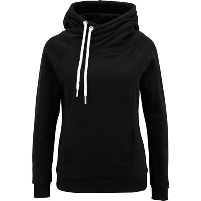Urban Classics Ladies Raglan High Neck Hoody Sweatshirts zwart S Urban Classics Ladies Raglan High Neck Hoody Sweatshirts zwart S